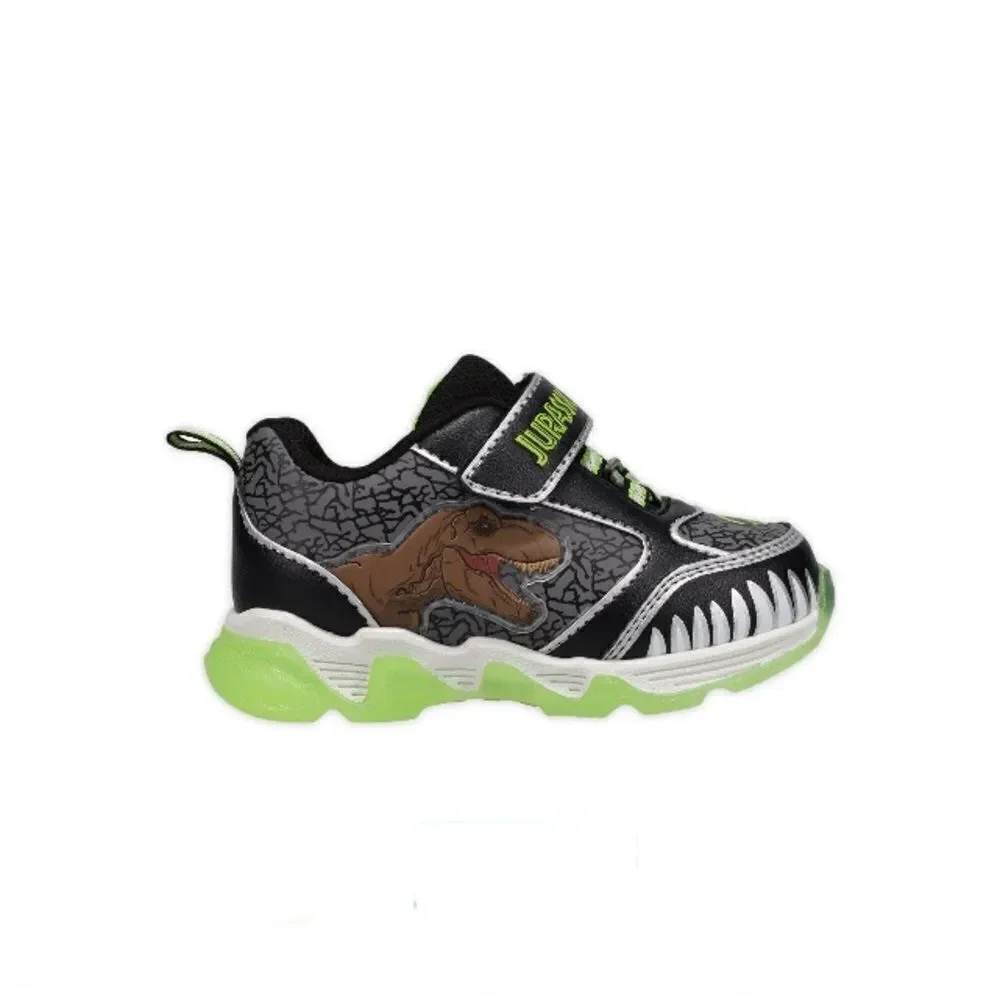 Jurassic World Baby Boys Athletic Light-up Sneaker Shoes Size 5